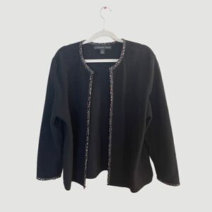 Josephine Chaus Wool Blazer Size XL Black